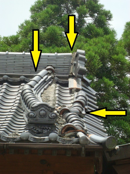 熊本地震山田神社被害